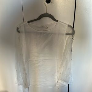 Never worn pearl sleeve blouse